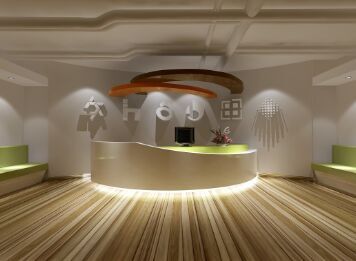 辦公室前臺(tái)背景墻